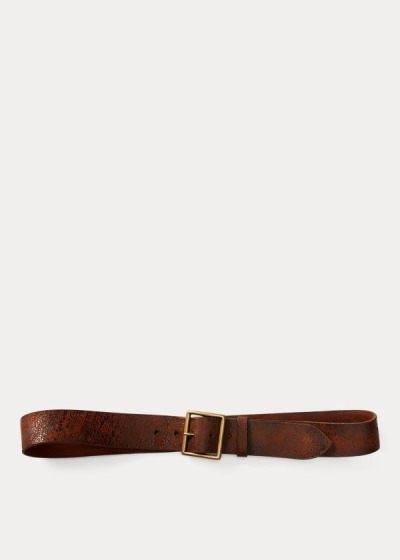 Men's Ralph Lauren Distressed Leather Belt | 086154GDL